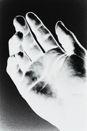 Ethereal Grain Noir style reference image — heavy film grain