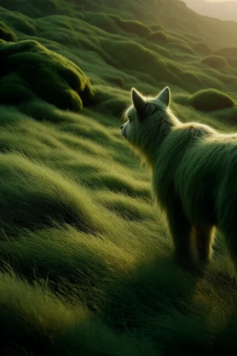 Velvety Verdant Surrealism style AI image example 3