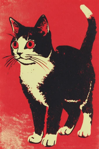 Graphic Printmaker Pop style reference image — distressed ink