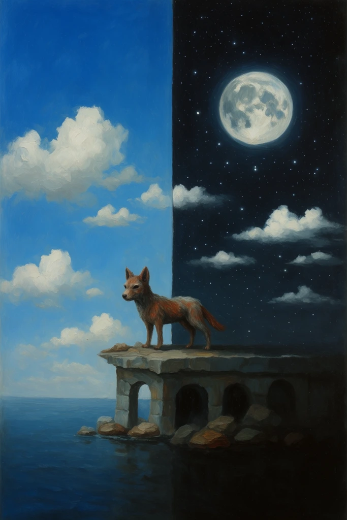 Cosmic Surrealist Oil style AI image example 3