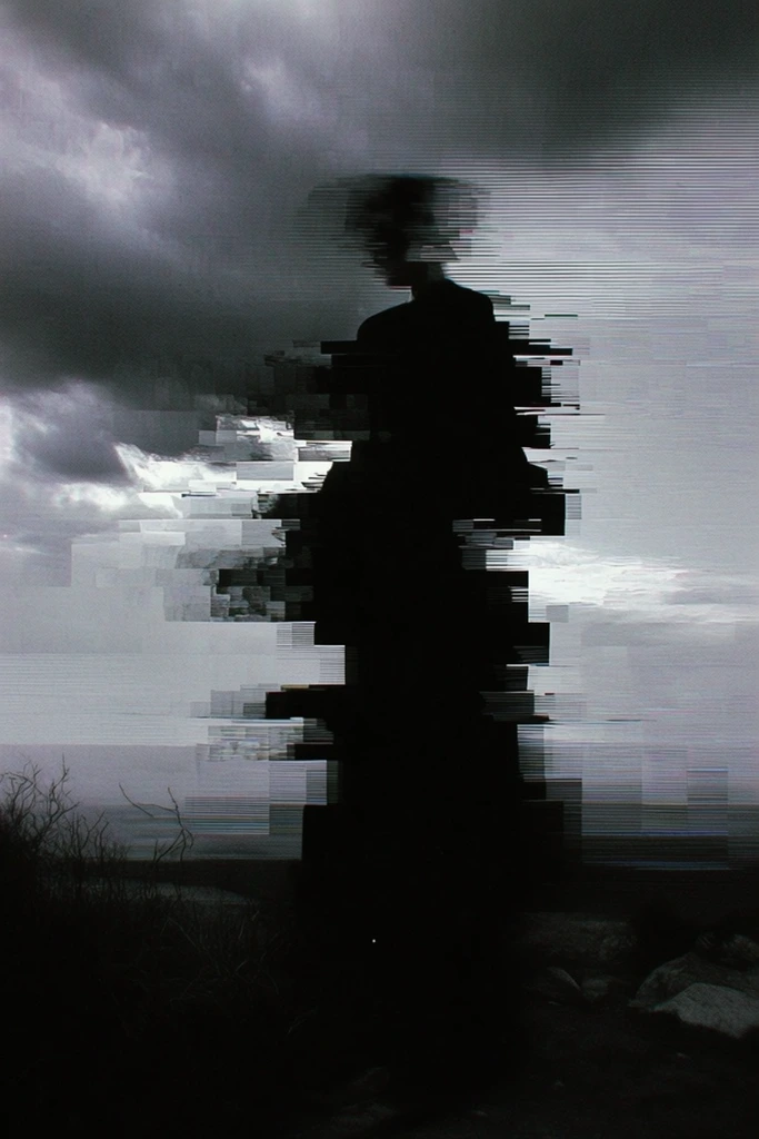 Fragmented Cybernetic Portraiture style AI image example 2