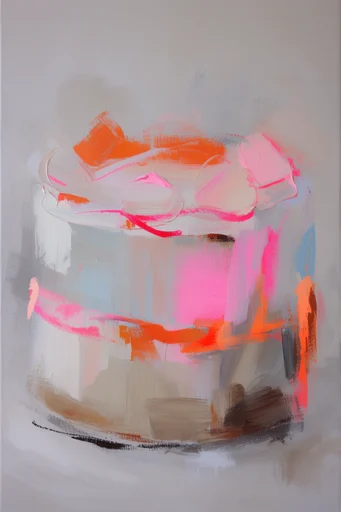 Neon Impasto Expressionism style reference image — distressed industrial finish