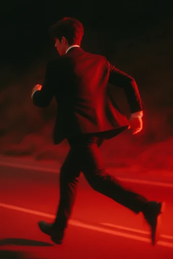 Visceral Crimson Noir style AI image example 4