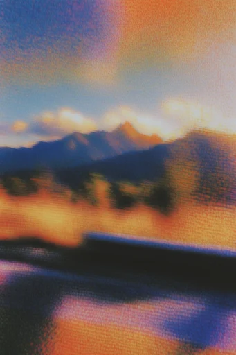Luminous Analog Glitch style reference image — chromatic aberration