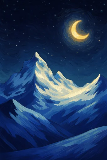 Luminous Celestial Impasto style reference image — heavy impasto texture