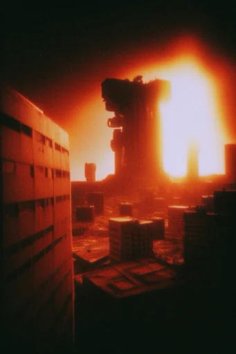 Radiant Analog Catastrophe style reference image — heavy analog film grain