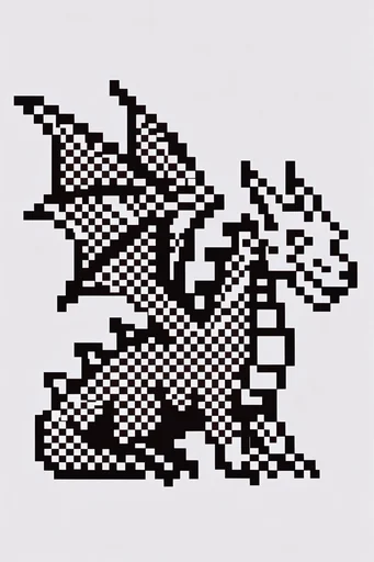 Nostalgic Digital Glitch style reference image — dithering pattern