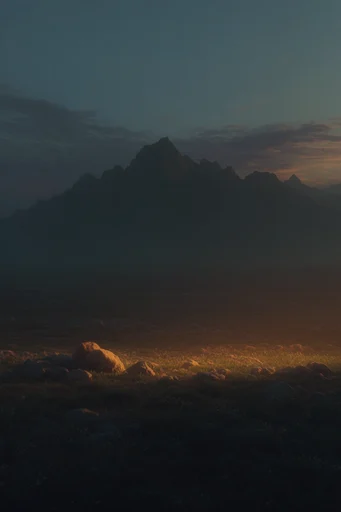 Nocturnal Amber Chiaroscuro style reference image — cinematic chiaroscuro