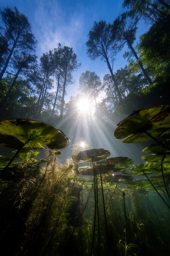 Bioluminescent Liminal Decay style reference image — atmospheric haze