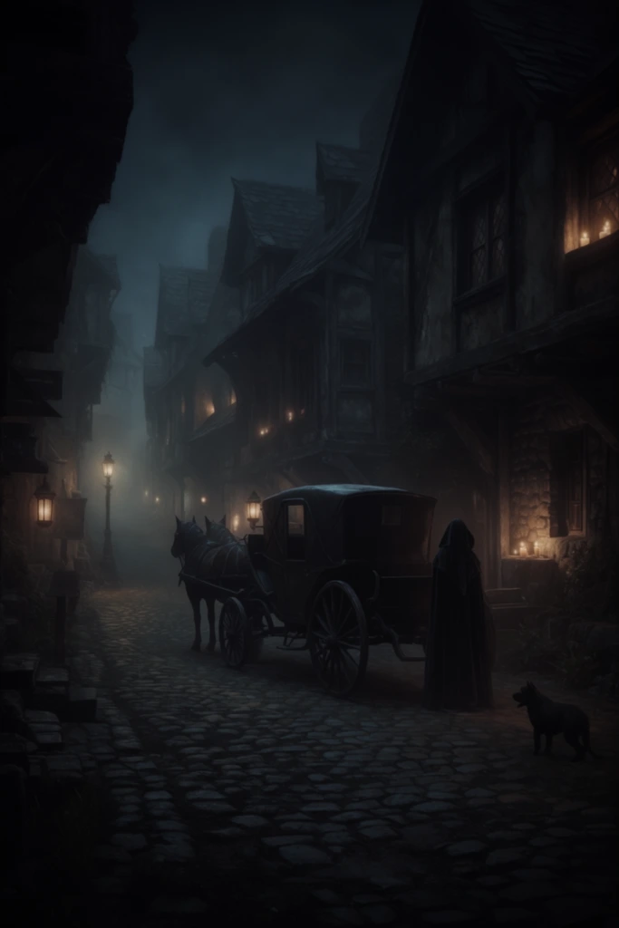 Atmospheric Nocturnal Gothic style AI image example 2