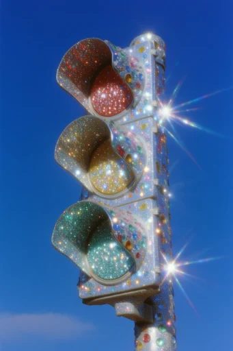 Hyper-Embellished Dreamcore Glamour style reference image — starburst lens flare