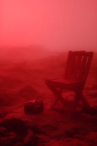 Monochromatic Crimson Noir style reference image — monochromatic crimson red