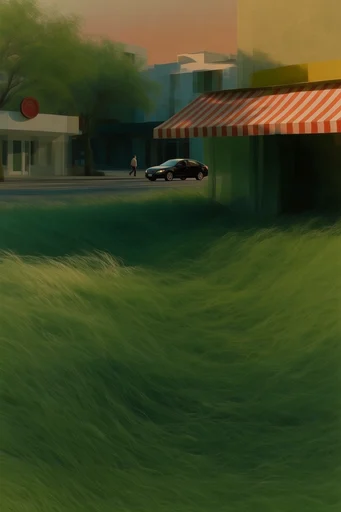 Surreal Velvet Landscapes style reference image — velvety moss texture