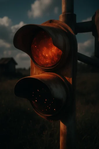 Cinematic Chiaroscuro Nocturne style reference image — dual-tone lighting