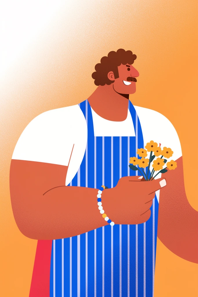 Textured Modern Illustration style AI image example 1