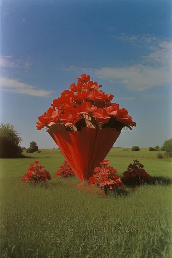 Surreal Pastoral Pop style reference image — dreamlike juxtaposition