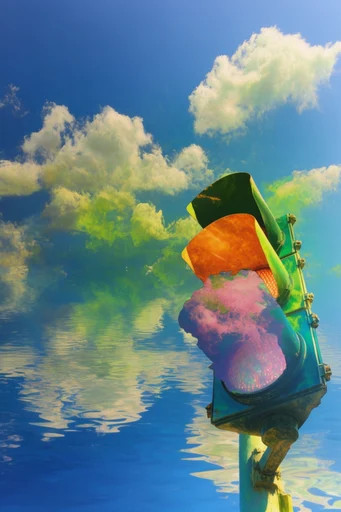 Hyper-Vibrant Surreal Dreamscapes style reference image — hyper-saturated color palette