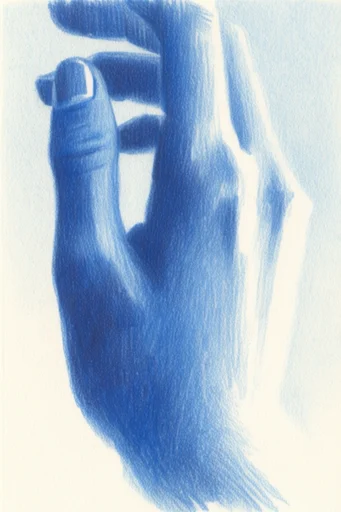 Textured Cyanotype Minimalist style reference image — minimalist duo-tone illustration