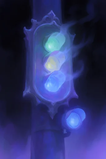 Luminous Spectral Noir style reference image — dark fantasy illustration