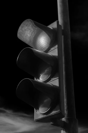 Dramatic Chiaroscuro Monochrome style reference image — high-contrast monochrome