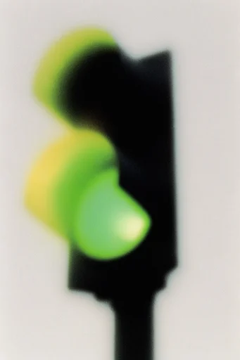 Toxic Spectral Minimalism style reference image — heavy film grain