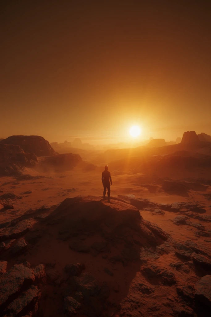 Amber Atmospheric Solitude style AI image example 2