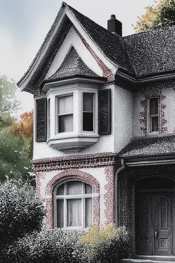 Monochrome Academic Realism style AI image example 4