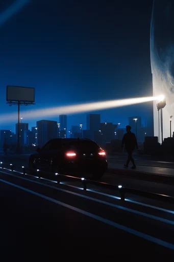 Cinematic Ultramarine Noir style reference image — cinematic silhouette