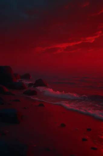 Crimson Void Surrealism style AI image example 2
