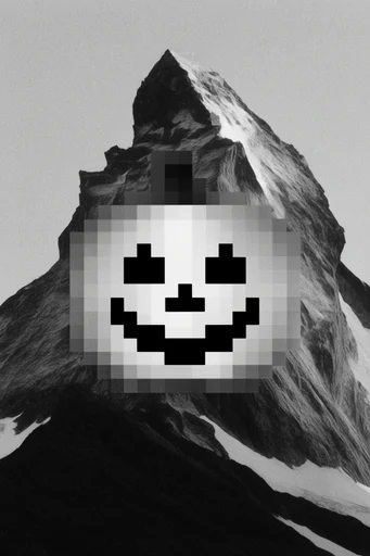 Monochrome Digital Entropy style reference image — monochrome digital glitch