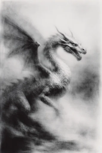 Ethereal Monochrome Noir style reference image — atmospheric blur