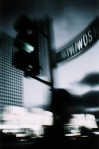 Haunting Analog Noir style reference image — high-contrast monochrome