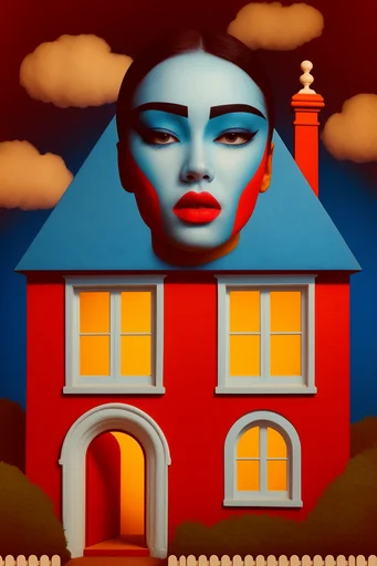 Hyper-Gloss Cyber Noir style AI image example 4