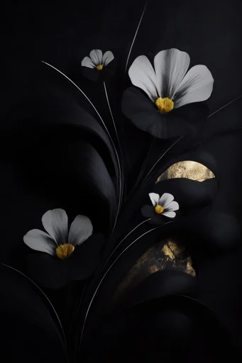Chiaroscuro Gold Surrealism style reference image — monochrome fine art