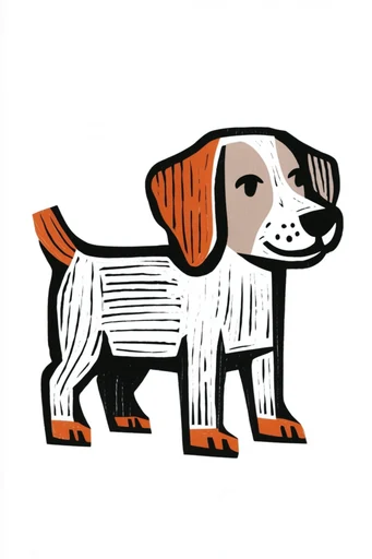 Graphic Naive Ink style reference image — high contrast