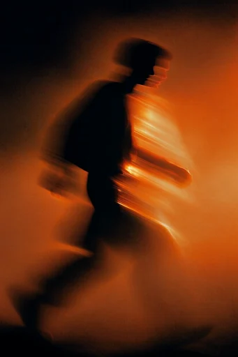 Kinetic Crimson Silhouette moodboard — generate AI images in this style