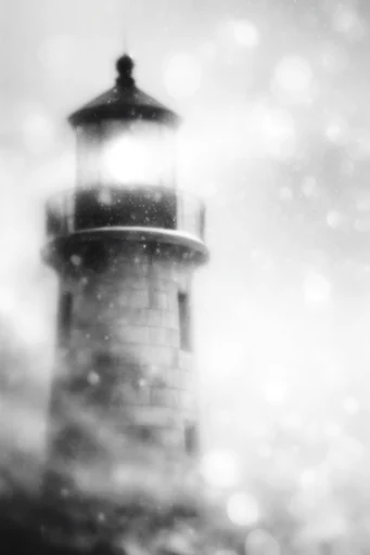 Ethereal Monochrome Noir style reference image — atmospheric haze