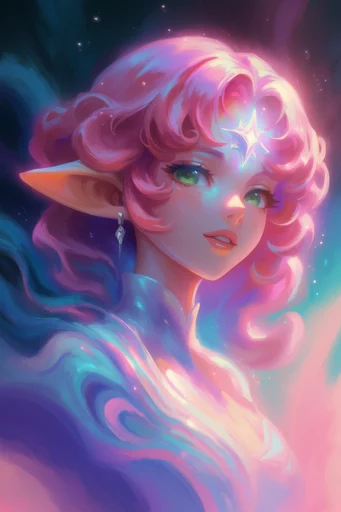 Luminous Cosmic Dreamscape style reference image — swirling celestial atmosphere