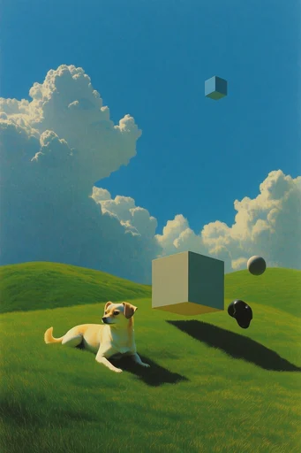 Surrealist Cobalt Horizon style reference image — high-contrast lighting