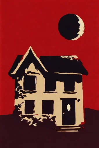 Crimson Noir Minimalism style AI image example 4