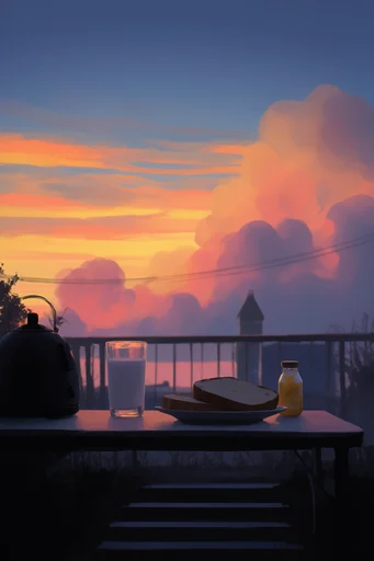 Luminous Twilight Nostalgia style reference image — twilight color palette