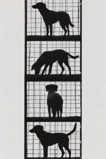 Monochrome Graphic Grids style reference image — op-art influence