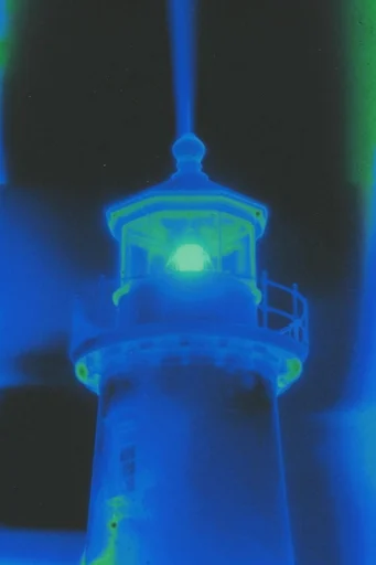 Luminous Thermal Noir style reference image — surveillance noir