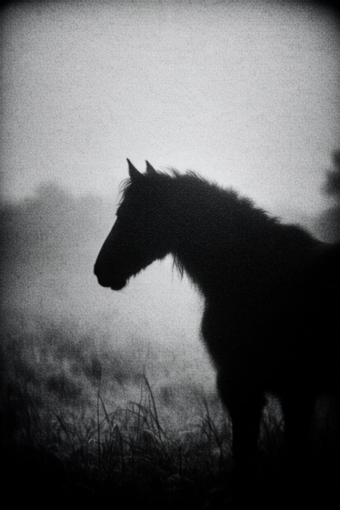 Nocturnal Monochrome Minimalist style AI image example 3