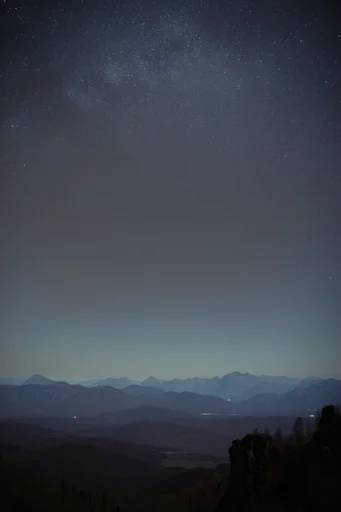 Infinite Nocturnal Solitude style reference image — minimalist silhouette