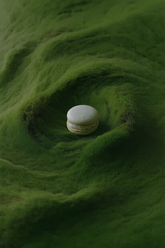 Surreal Verdant Minimalism style reference image — velvety moss texture