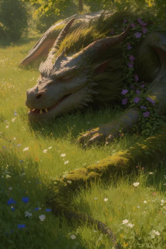 Luminous Impressionist Pastoral style reference image — high-angle perspective