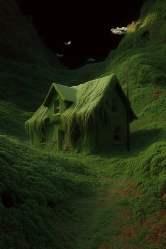 Surreal Botanical Synthesis style AI image example 4