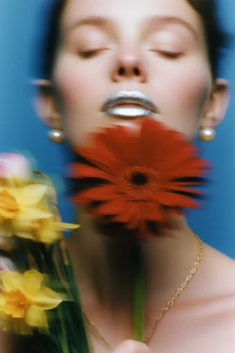 Kinetic Ethereal Editorial style reference image — vibrant color blocking
