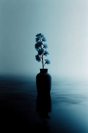 Monochromatic Abyssal Minimalism style reference image — stark silhouette
